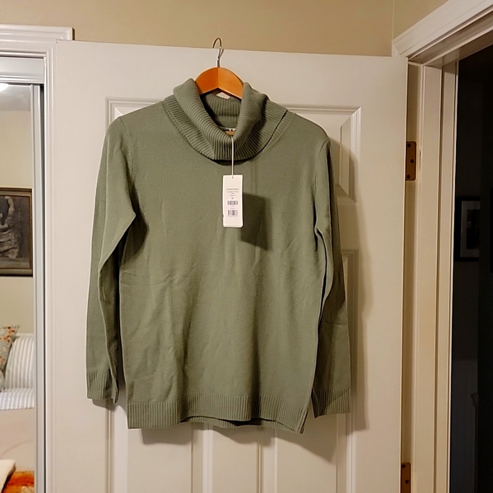 Merino Wool, Washable, Cowl Neck Sweater